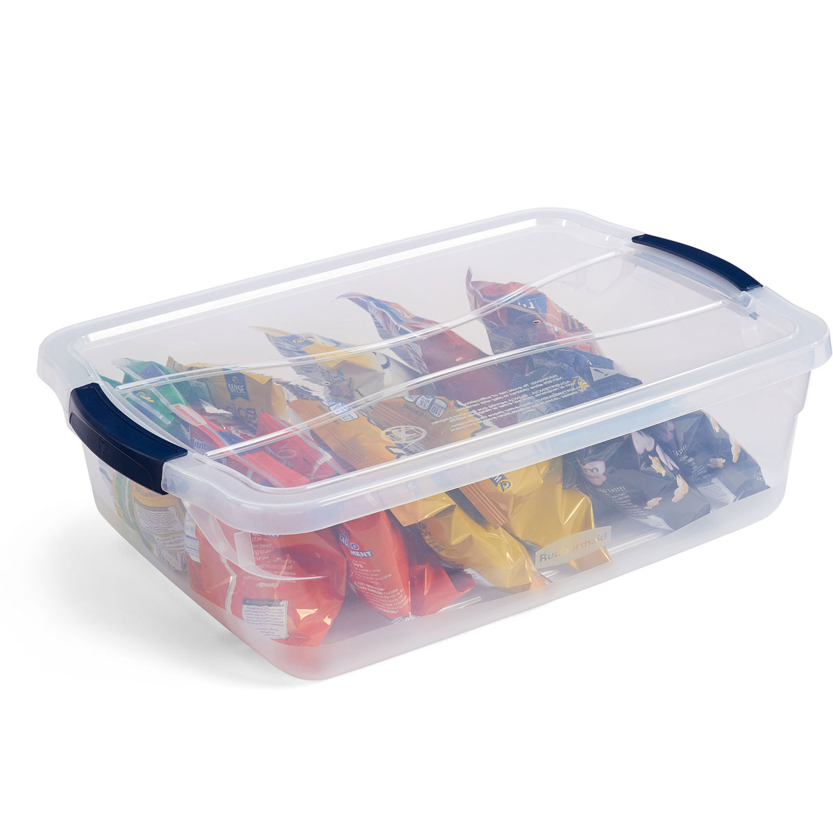 Rubbermaid Cleverstore Clear 16 Qt Plastic Storage Bins with Lids, 6-Pack